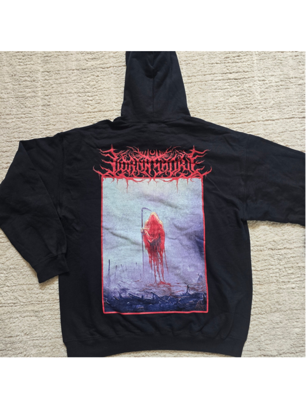 Lorna Shore Men's Black and Red Graphic Hoodie Size L - Picture 8 of 8